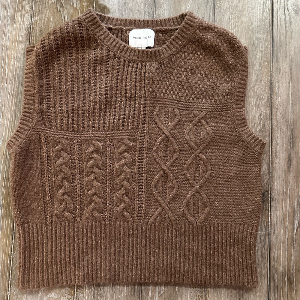 CUTEST Pink Rose Sweater Vest - Picture 9 of 9